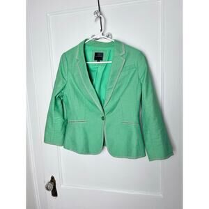 The Limited Women's Bright Kelly Green Classic Cotton Blazer Jacket Size Medium